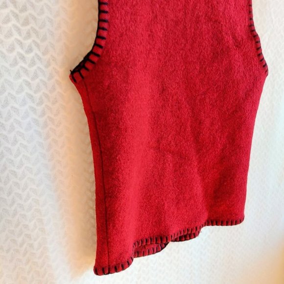 Vintage red wool vest - Picture 14 of 15